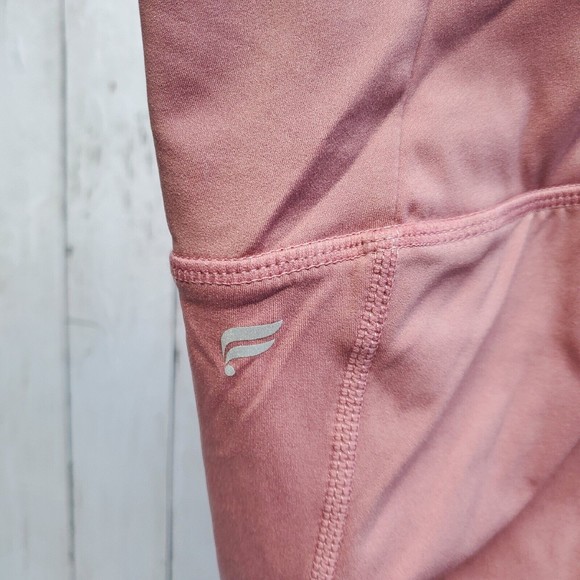 Fabletics Womens Leggings Pants Pink Power Hold Full Length Pockets No Size Tag - Picture 8 of 13